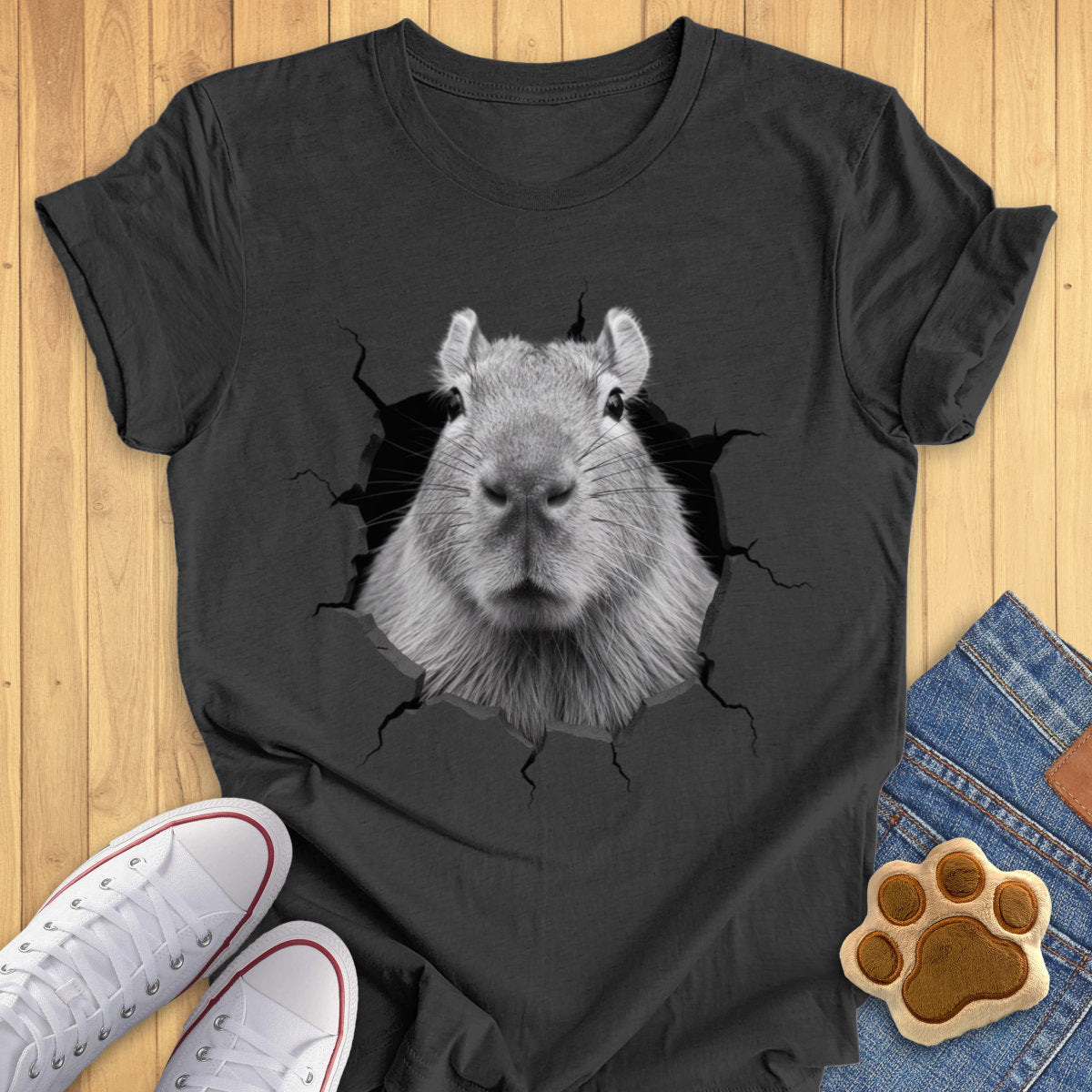 Capybara Out Of The Hole Tee