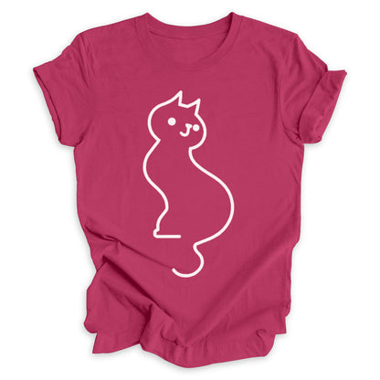 Cat In One Line Tee