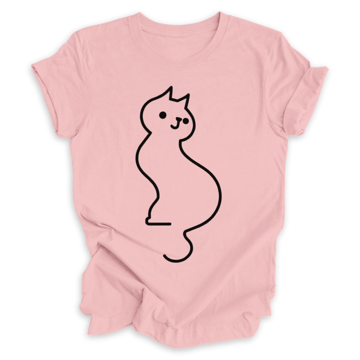 Cat In One Line Tee