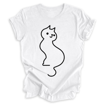 Cat In One Line Tee