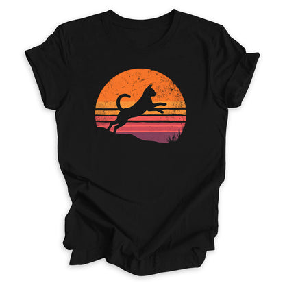 Cat and Sunset Tee (Distressed)