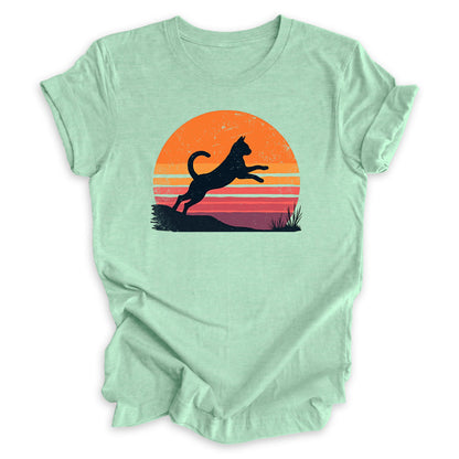 Cat and Sunset Tee (Distressed)