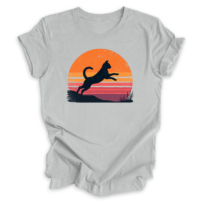 Cat and Sunset Tee (Distressed)