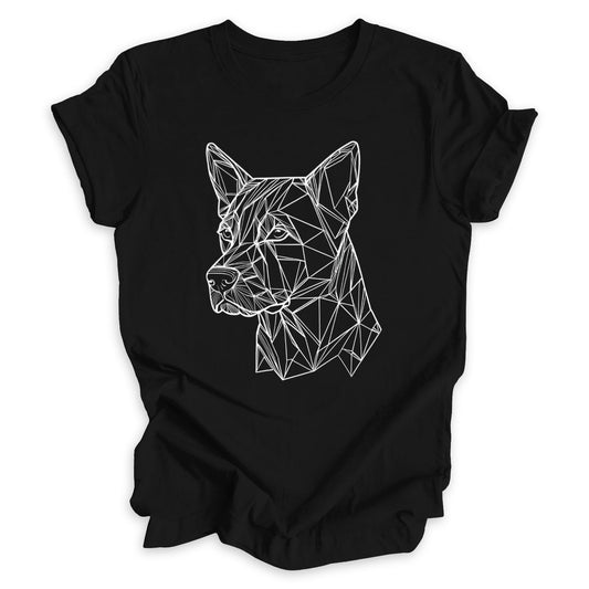 Dog In Geometric Tee