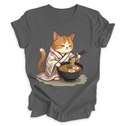 Cat Eating Ramen Tee