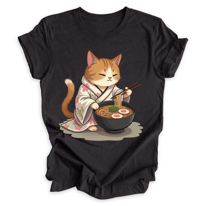 Cat Eating Ramen Tee