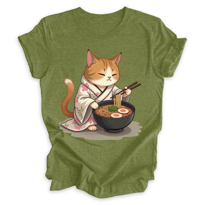 Cat Eating Ramen Tee