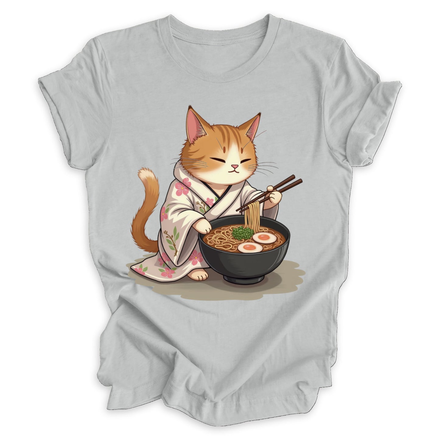 Cat Eating Ramen Tee