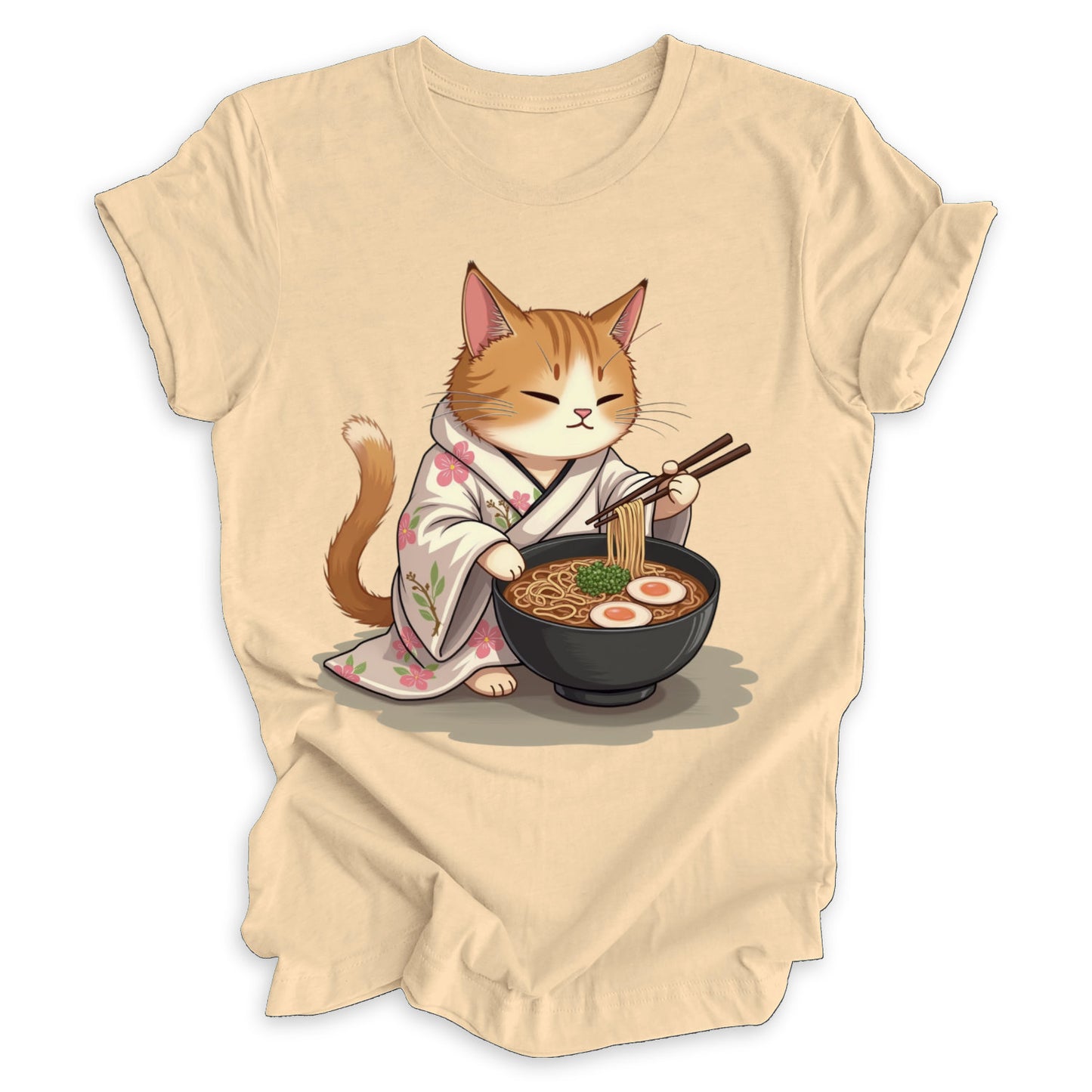 Cat Eating Ramen Tee