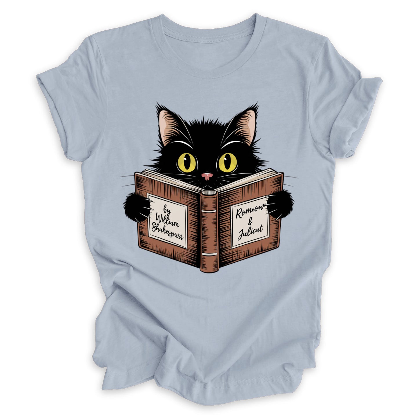 Cat Reading Book Tee