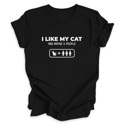 I Like My Cat And Maybe 3 People Tee