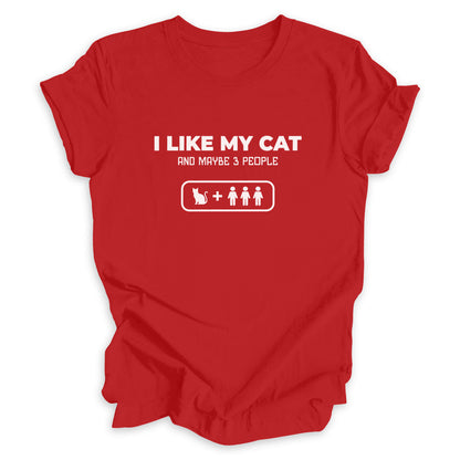 I Like My Cat And Maybe 3 People Tee