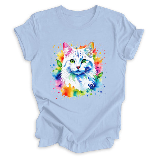 Cat In Watercolor Tee